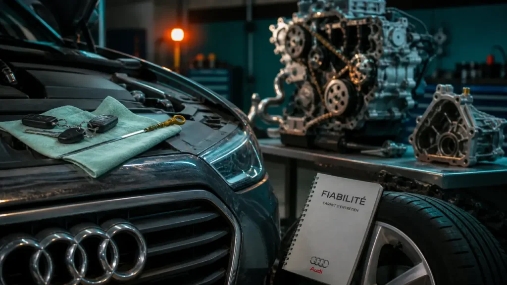 Audi A1 1.4 TFSI 122 problème : chaîne, pompe à huile, turbo, S-Tronic (atelier).