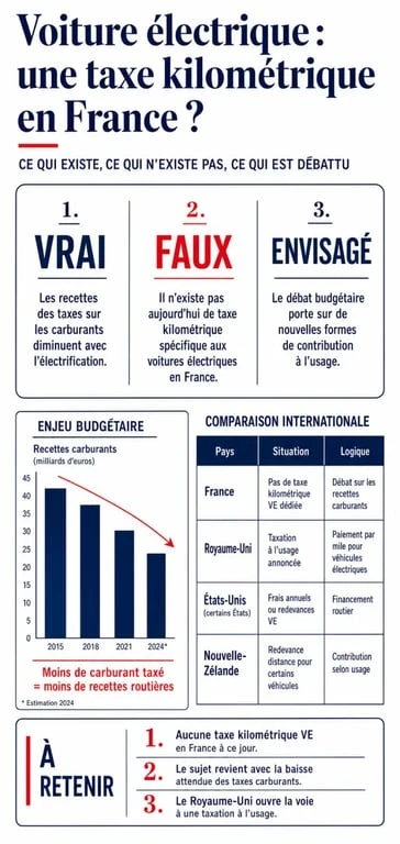 Taxe voiture électrique en France : vrai, faux et comparaisons internationales