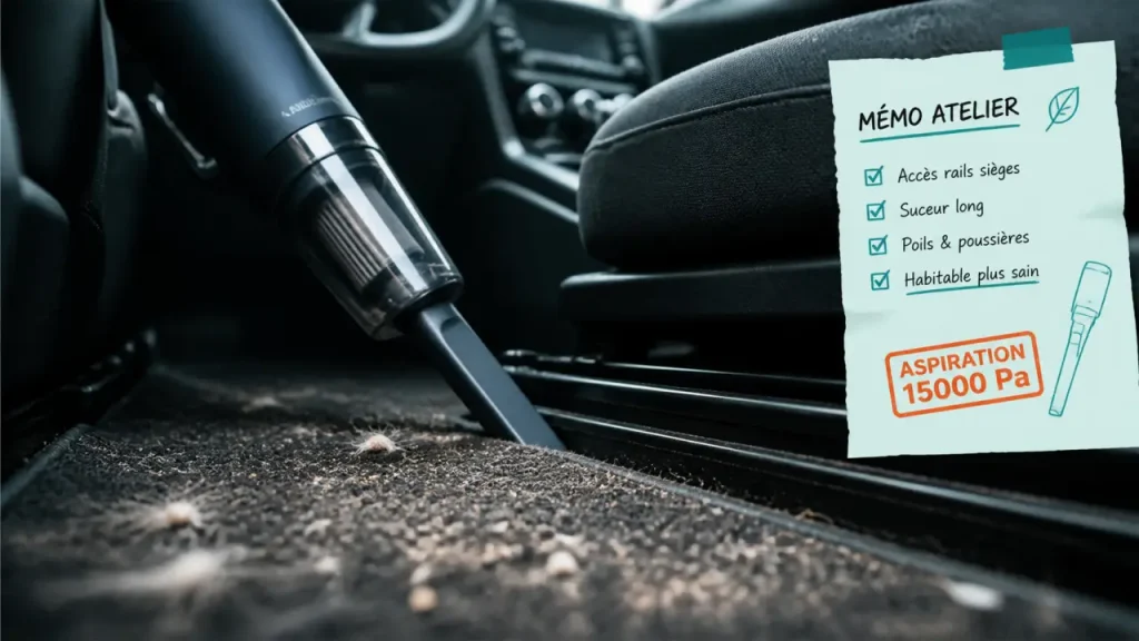 Meilleurs aspirateur voiture : aspirateur auto 15000 Pa dans la voiture