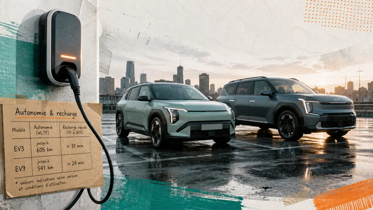Voiture électrique Kia à la recharge rapide, jusqu’à 625 km d’autonomie