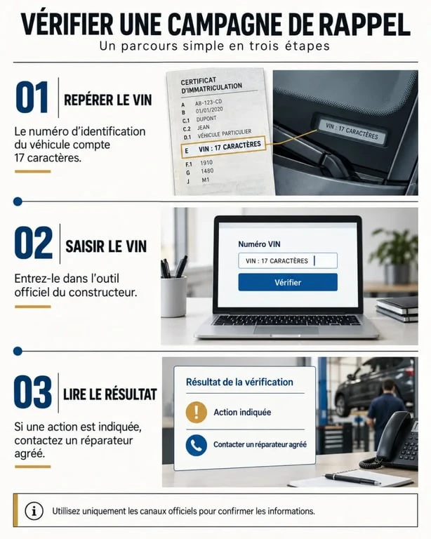 Campagne de rappel BMW : étapes pour vérifier un véhicule avec son numéro VIN