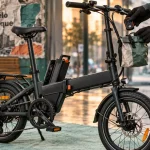 Mini vélo électrique pliant compact en intérieur, roues 16 pouces