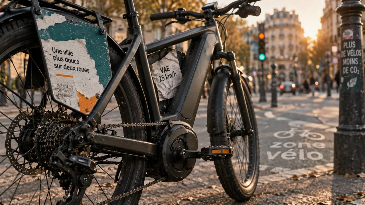 Vélo électrique sans pédalage : roule seul et change de catégorie (VAE 25 km/h)