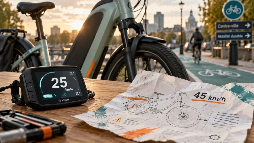 Vitesse d’un vélo électrique : 25 ou 45 km/h