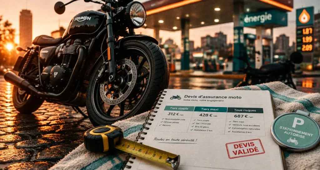 Assurance moto Triumph : comparaison tiers maxi et tous risques