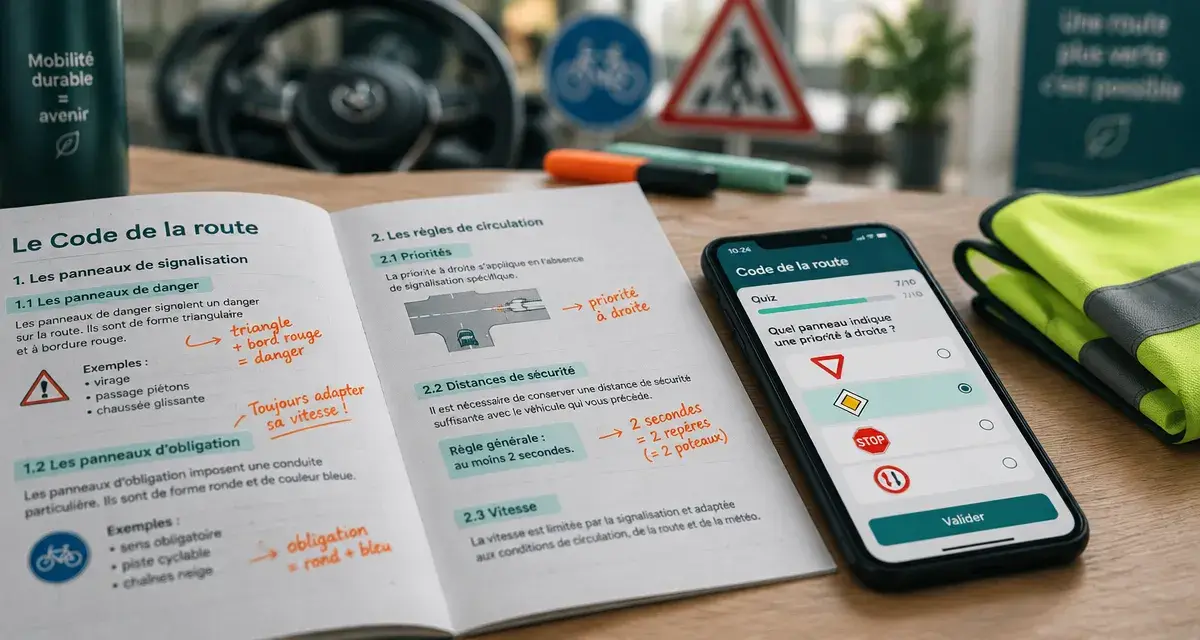 Fiche code pour réviser en 5 blocs